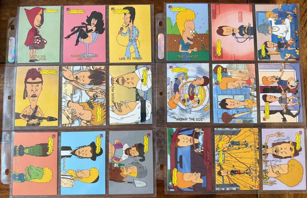 1994 Fleer Ultra MTV Beavis and Butt-Head Trading Card Lot (18 Cards)